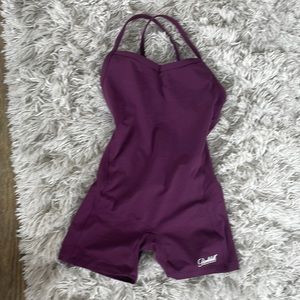 Purple bombshell sportswear bodysuit